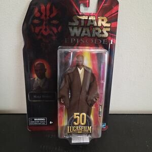 Mace Windu Star Wars Episode I Black Series Action Figure 50th Anniversary